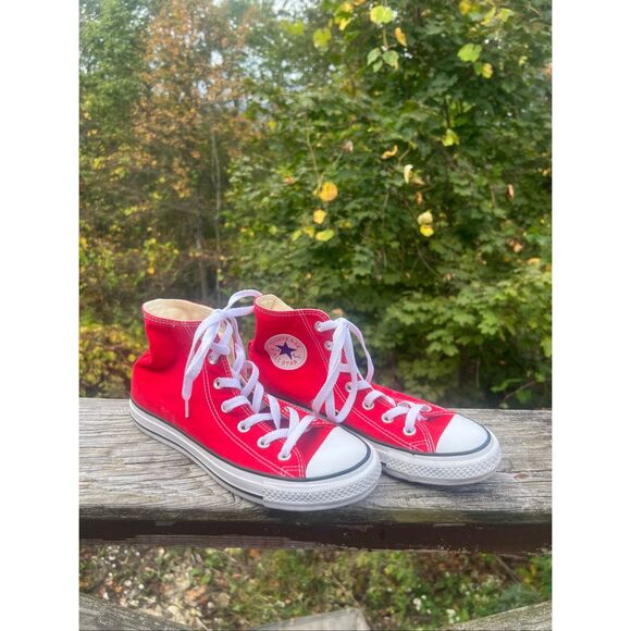 Converse  Unisex All Star Hi Top Canvas Red Mens Sz 5.5 1603 - Picture 1 of 8